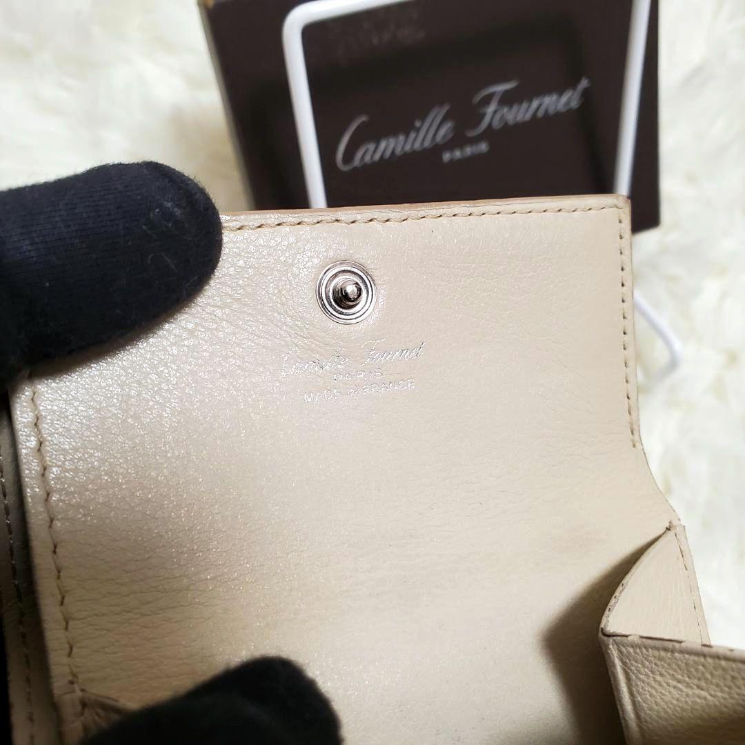 美品 カミーユフォルネ 希少 リザード コインケース 箱付き ベージュ