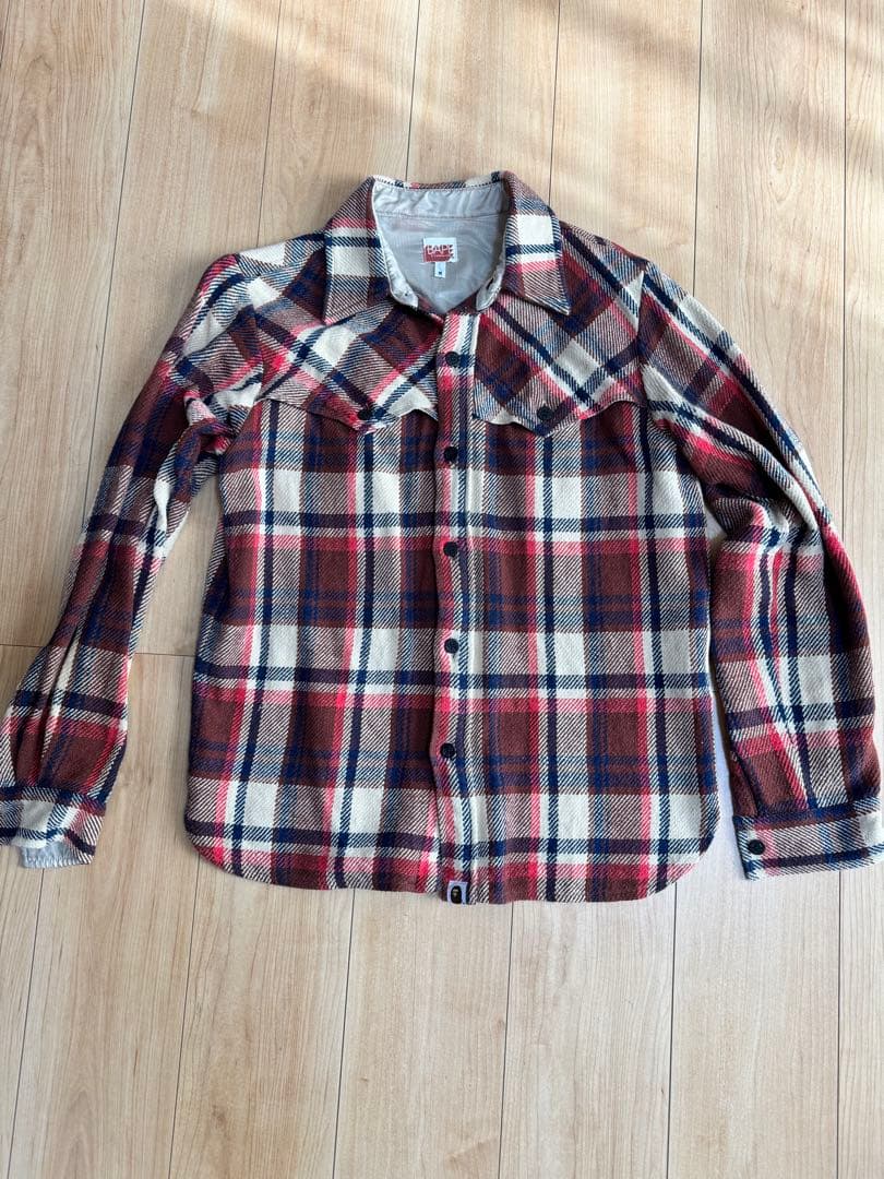 お*ん様 A BATHING APE ラブジェネ　シャツ　キムタク　ネルシャツ