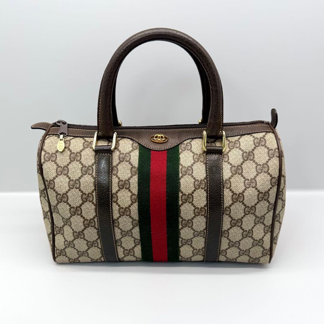 極美品 GUCCI オールドグッチ シェリーライン ミニ ボストンバッグ