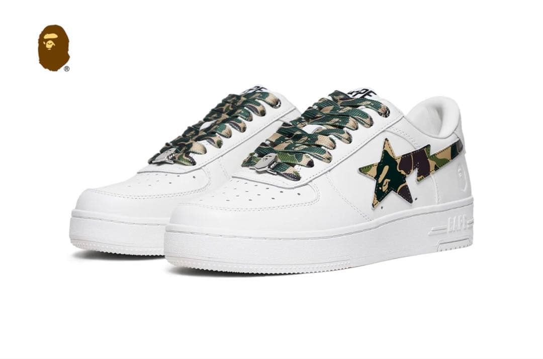 A BATHING APE BAPE STA ホワイト カモフラージュ A BATHING APE Men's Footwear BAPE STA ICON ABC CAMO 1K30191307 | eBay