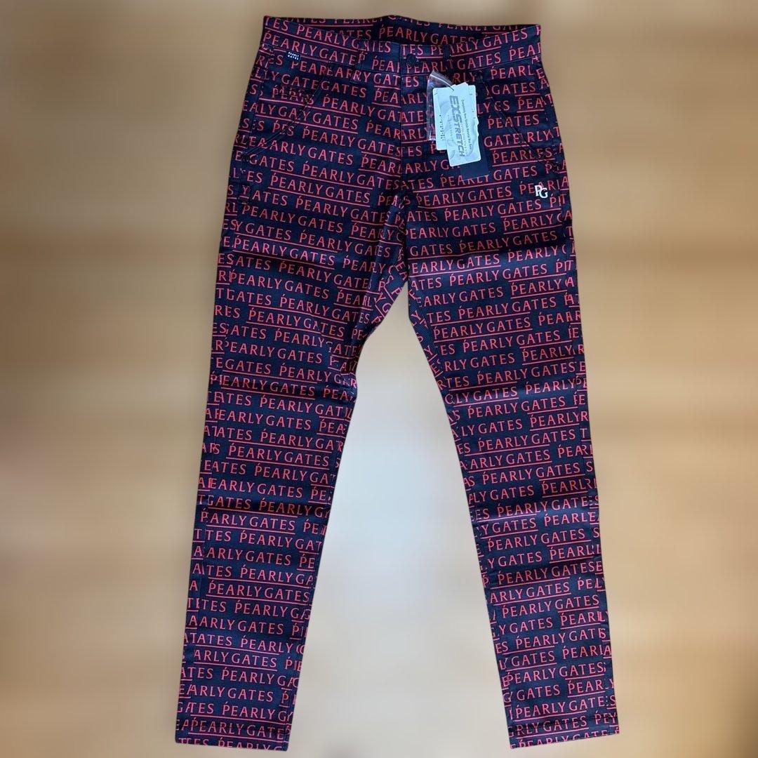 ☆新品☆ PEARLY GATES ストレッチパンツ M ブラック/レッド