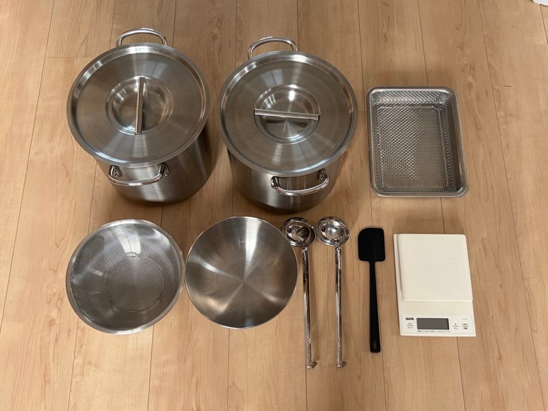 【美品】業務用　寸胴鍋セット　遠藤商事　ムラノインダクション　無印良品