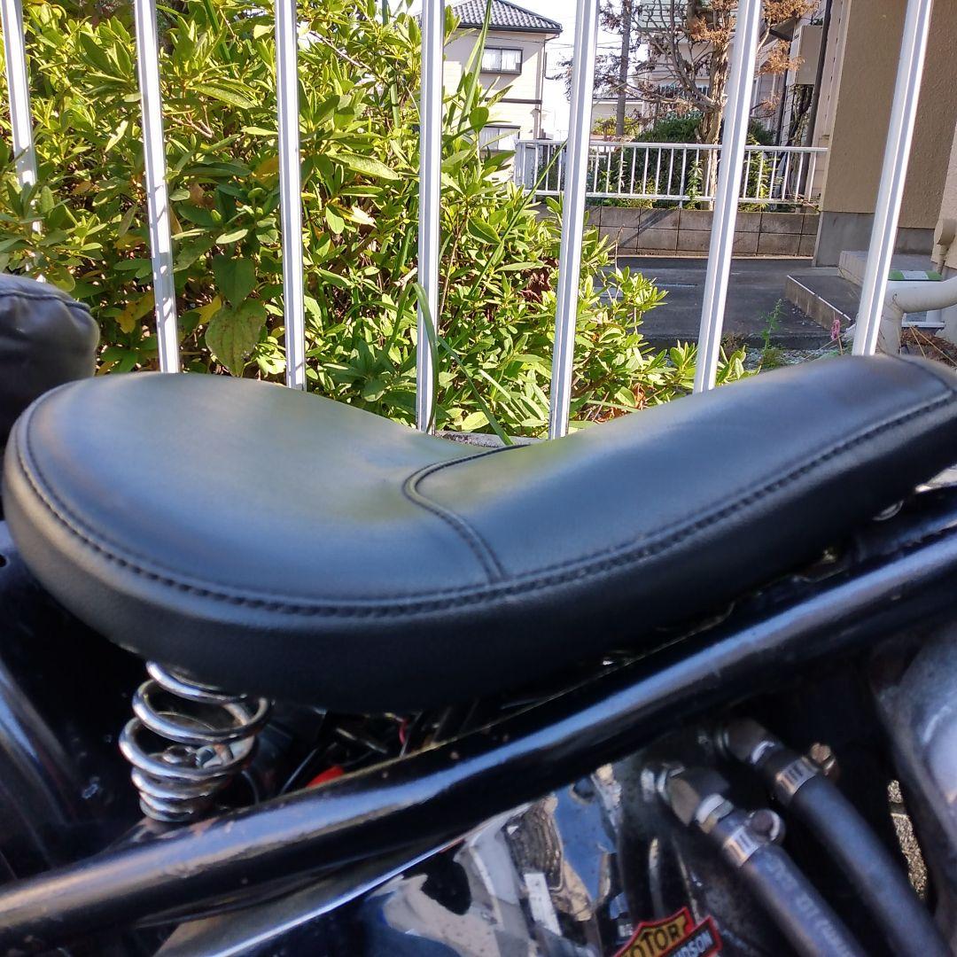 ☆ハーレーソロシート☆サドルシート☆ラージサイズ☆ブラック☆合皮☆汎用☆