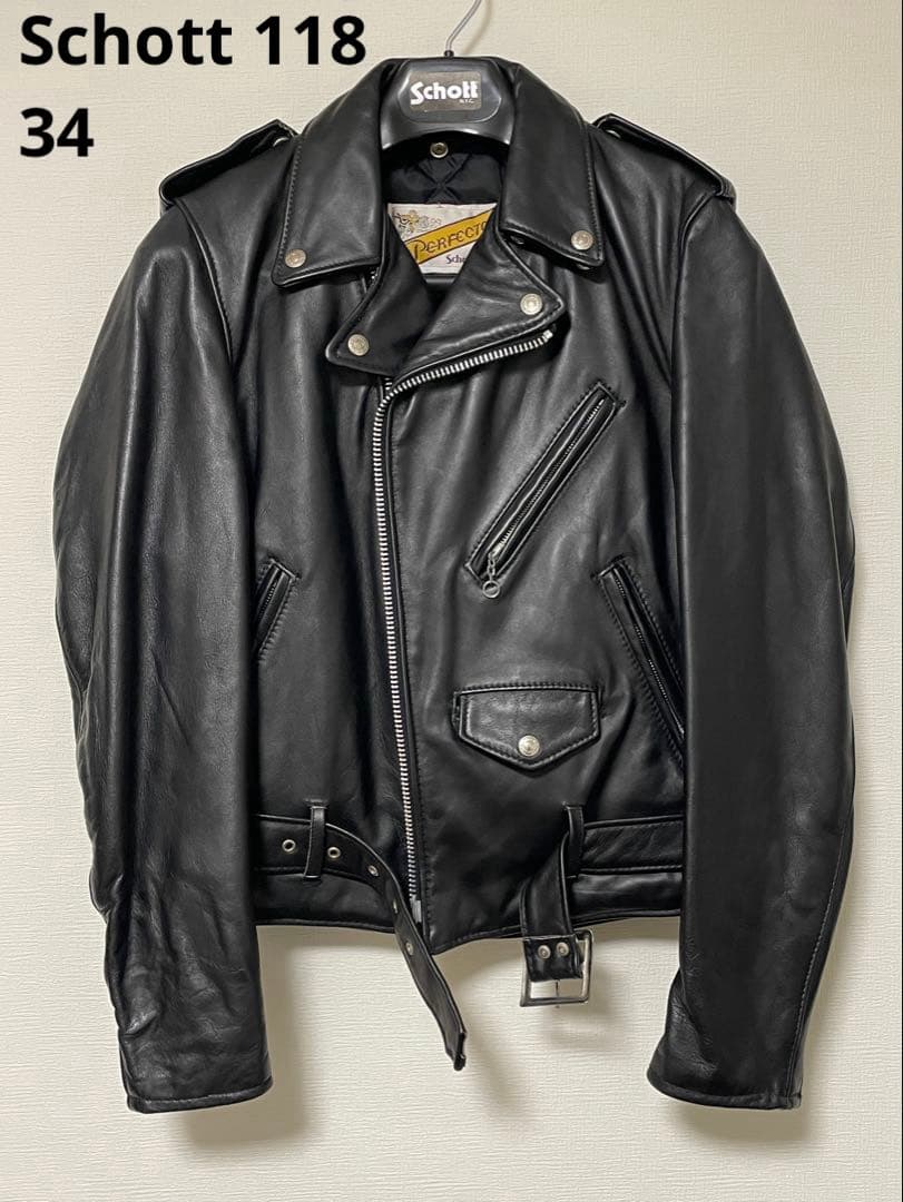 Schott 118 サイズ34 90s ライダース デッドストック 牛革 - メルカリ