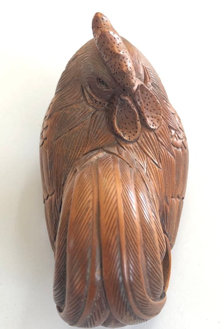 チャボ、矮鶏、鳥十二支アンティーク手作りオブジェインテリア現品無料発送