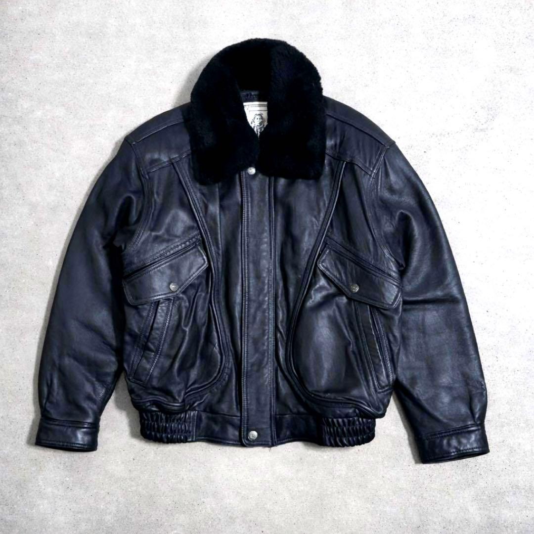 羊革】90s vintage leather jacket G1 A2 短丈 - メルカリ