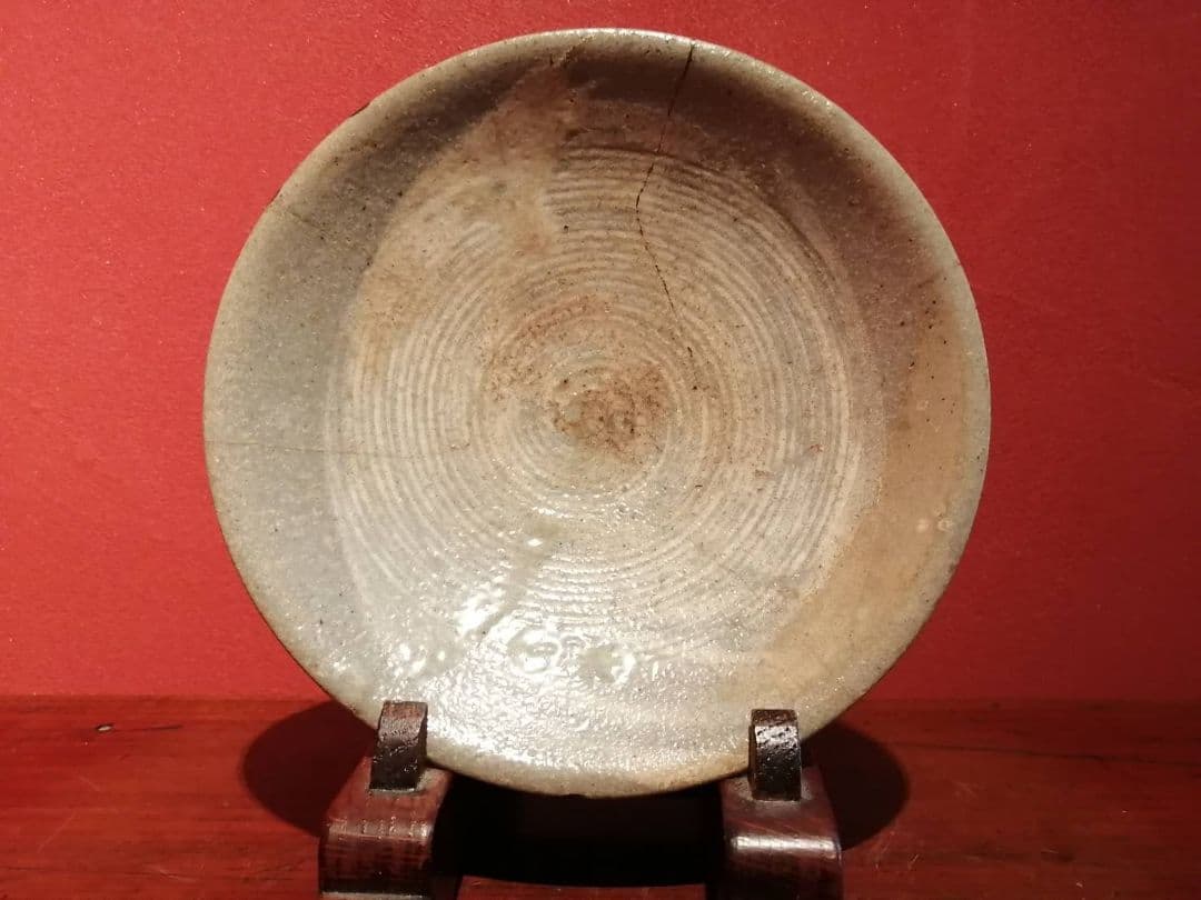 李朝初期　刷毛目皿