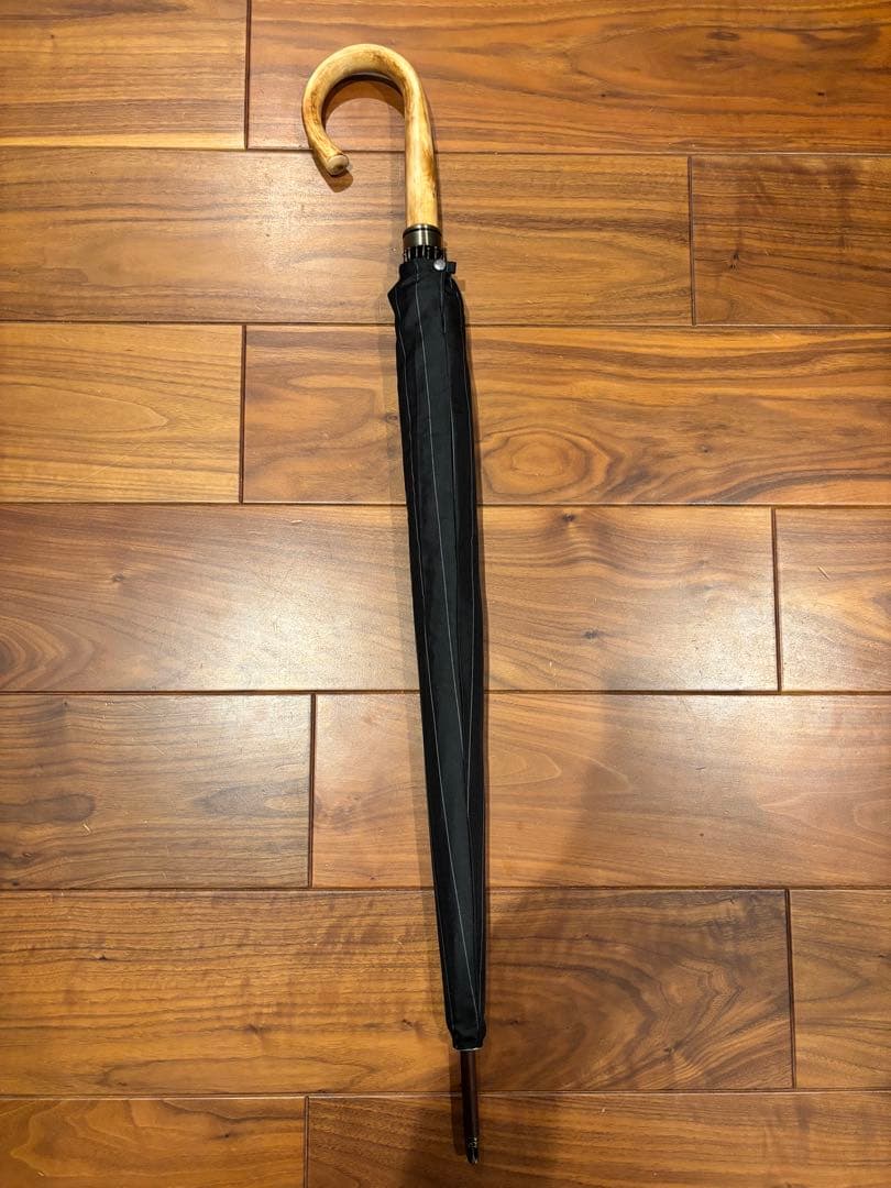 ※最終値下です。前原光縈商店　メンズ　ストライプ　長傘　ブラック