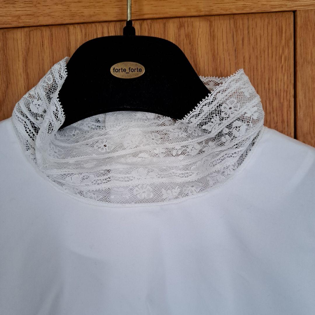 OLD ENGLAND レーススタンドカラーブラウス