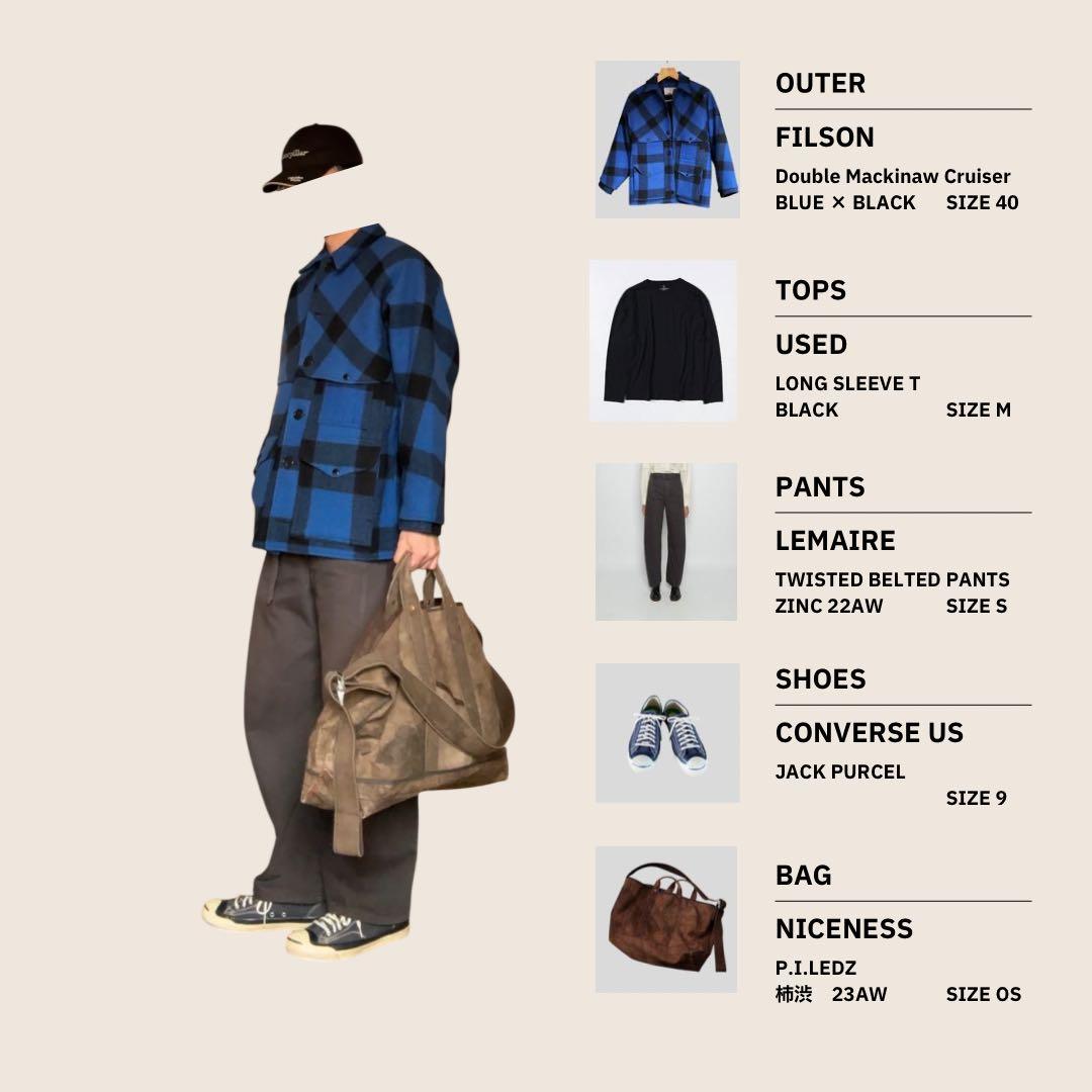 NICENESS P.I.LEDZ 柿渋染めトートバッグ ショルダーバッグ