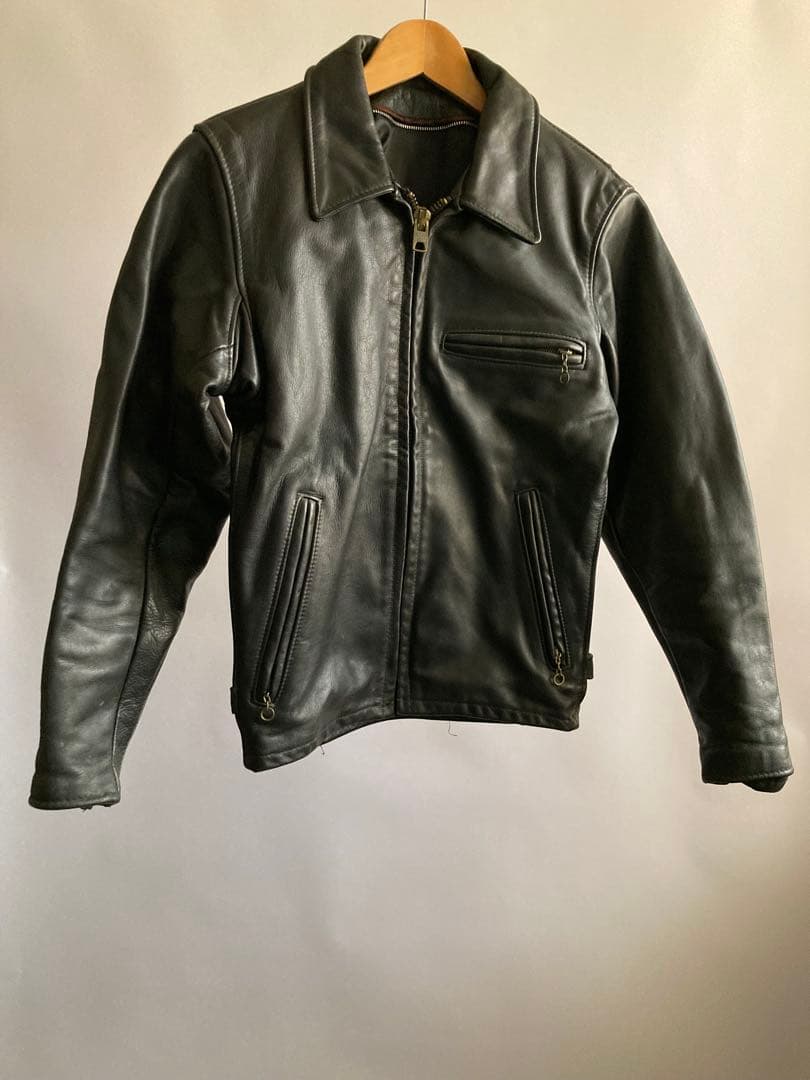 Schott ショット レザートラッカージャケット 本革 ブラック32