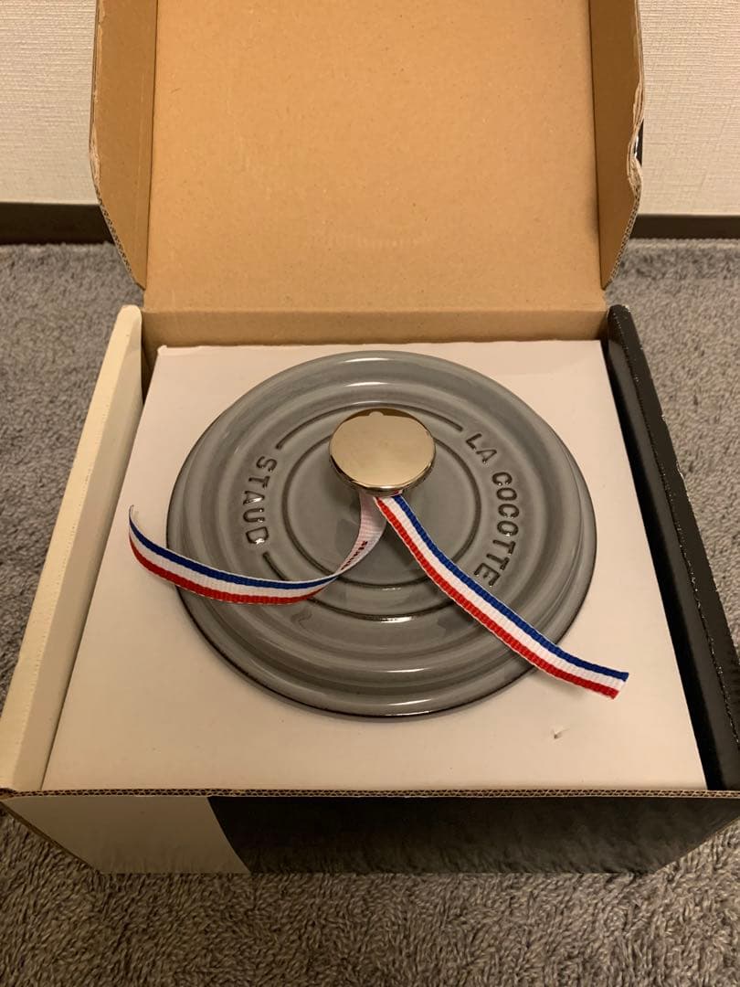 新品 ストウブ ピコ・ココット ラウンド グレー 16cm 40509-479