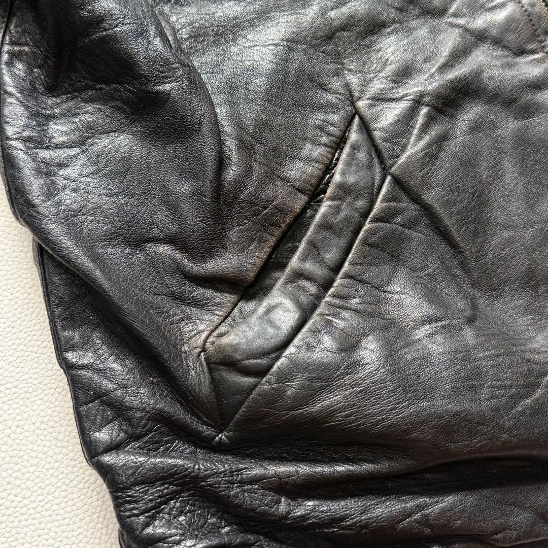 40s 50s モーターサイクルジャケット コの字留めWICOジップ - メルカリ