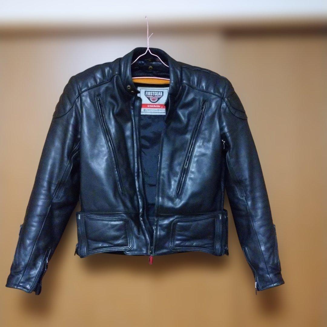 FIRSTGEAR 黒 レザーシングルライダースジャケット