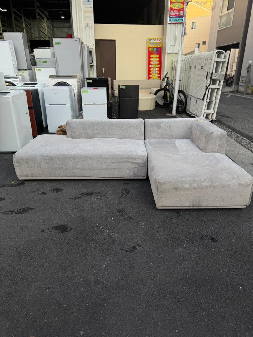 【maaaa】グレー コーナーソファ 　FRANCFRANC