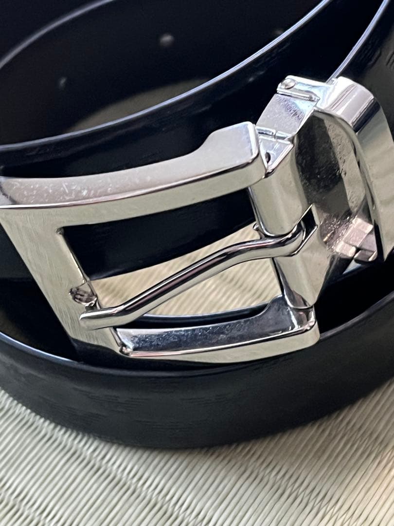 “美品” EMPORIO ARMANI レザーベルト　ブラック