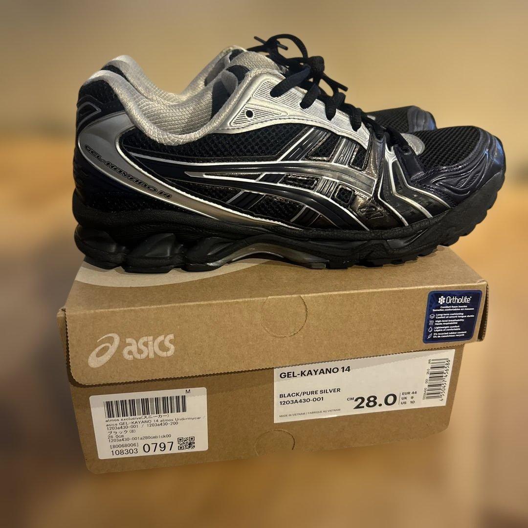 ASICS GEL-KAYANO 14 ブラック/シルバー 28.0cm