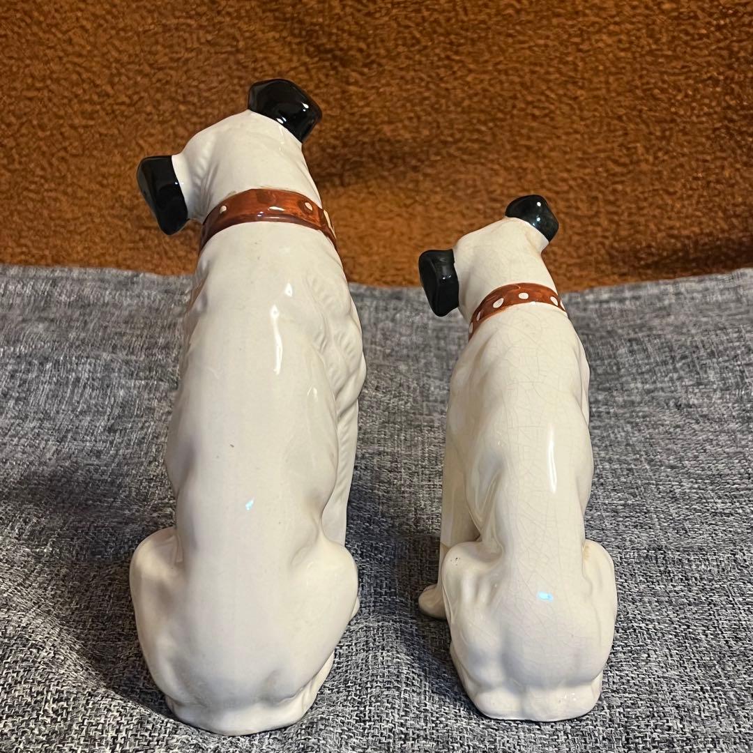 ビクター ニッパー犬 置物 2体セット 陶器製 当時物 レトロ - メルカリ