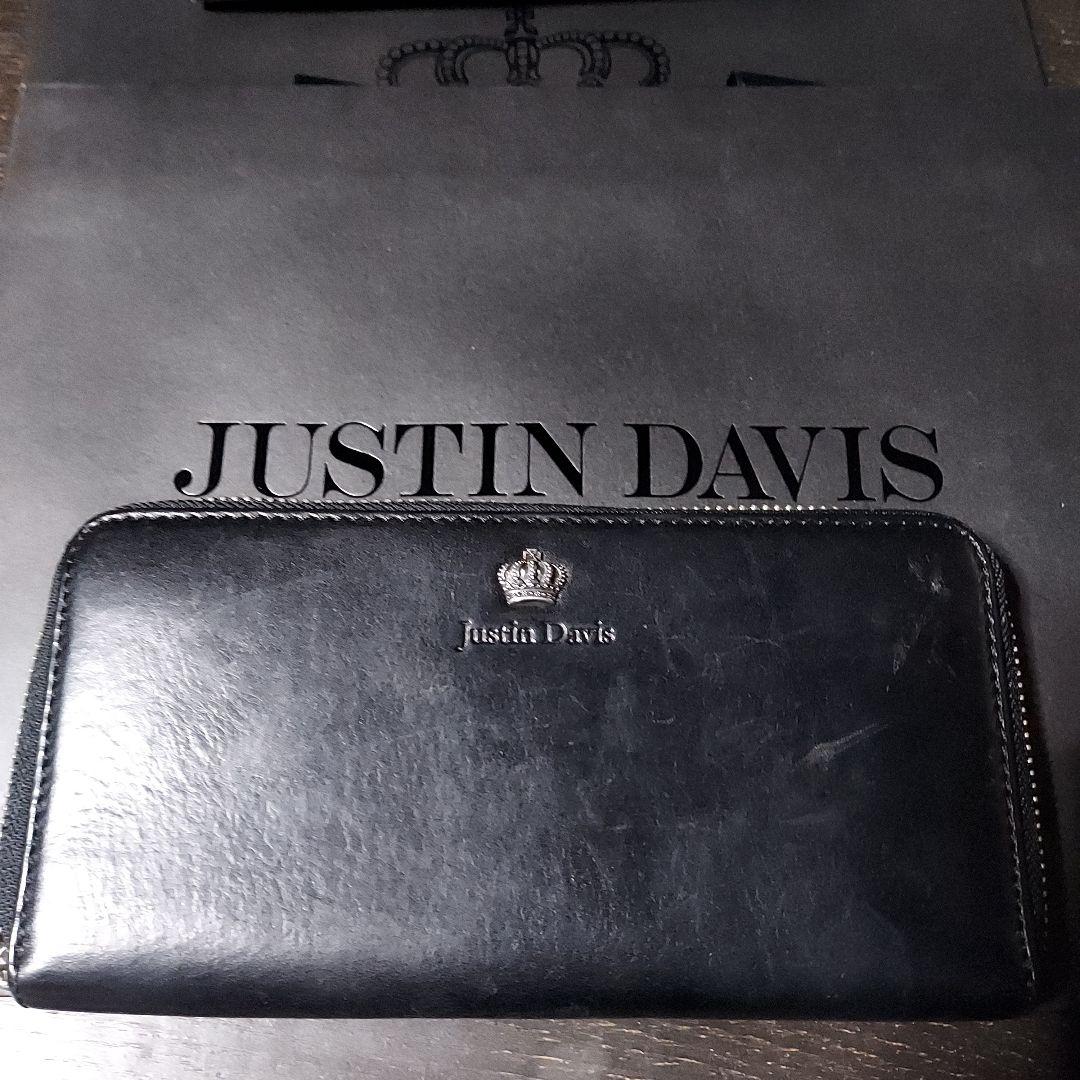 Justin Davis ブラック レザー 長財布