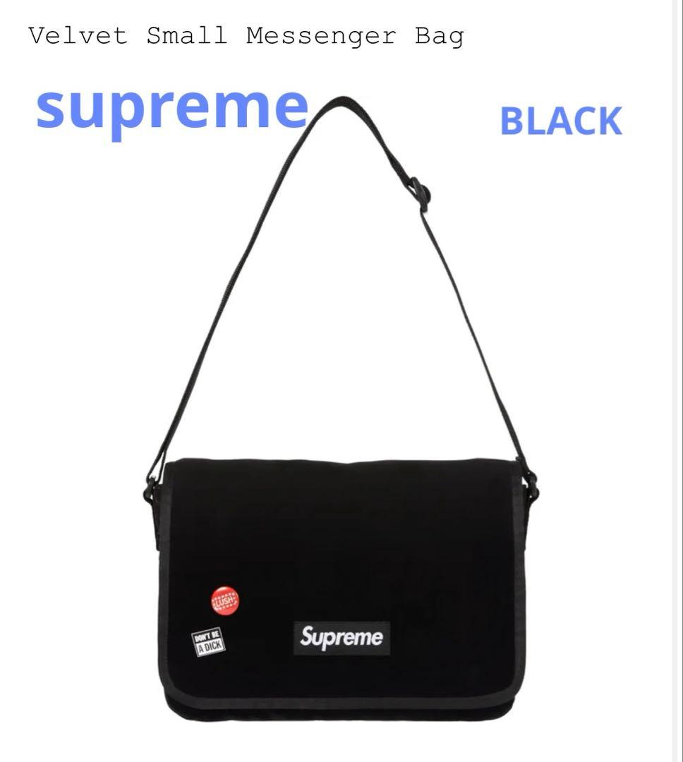 バッグ supreme Velvet Small Messenger Bag black
