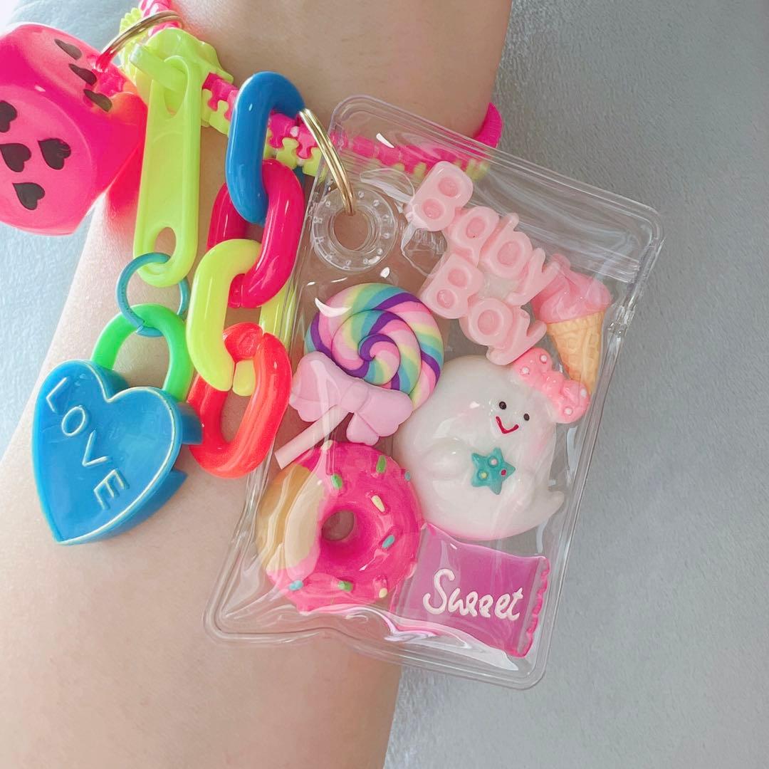 No.250A キャンディバッグ ブレスレット キーホルダー 2個セット
