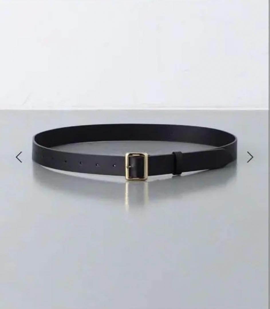 AURALEE ブラックベルト ゴールドバックル　M