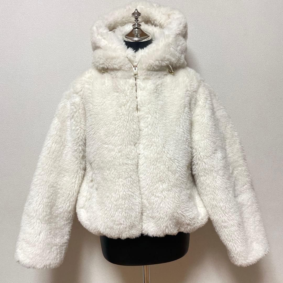 ◾️ZARA ボア生地保温 フード付き アノラック ジャケット アウター