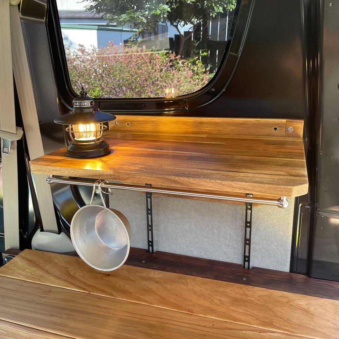 エブリイバン(DA17V)「手作り収納式サイドテーブル」 No.3