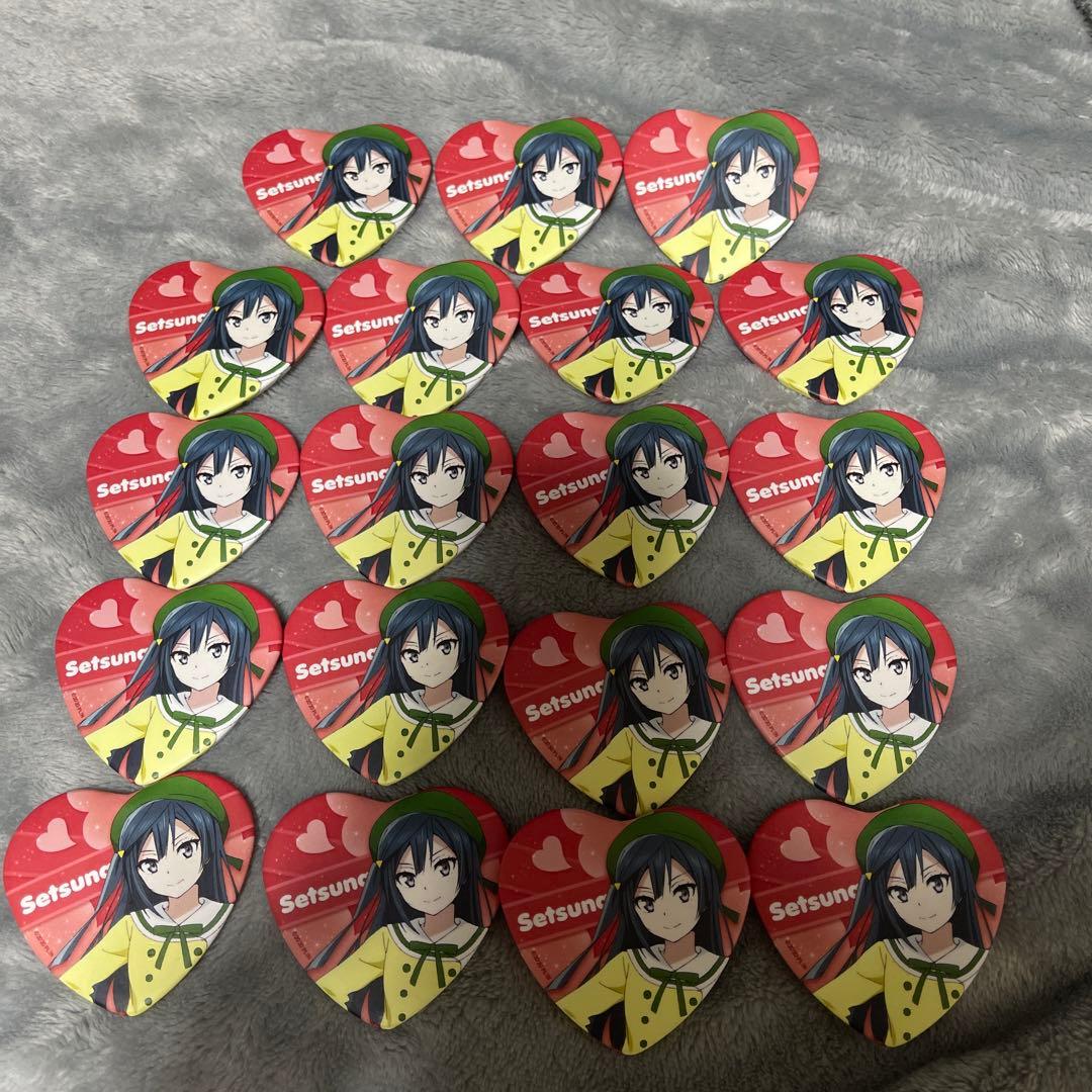 ラブライブ虹ヶ咲　優木せつ菜韓国限定ANIPLUSハート型バッジセット ラブライブ虹ヶ咲 優木せつ菜韓国限定ANIPLUSハート型バッジセット