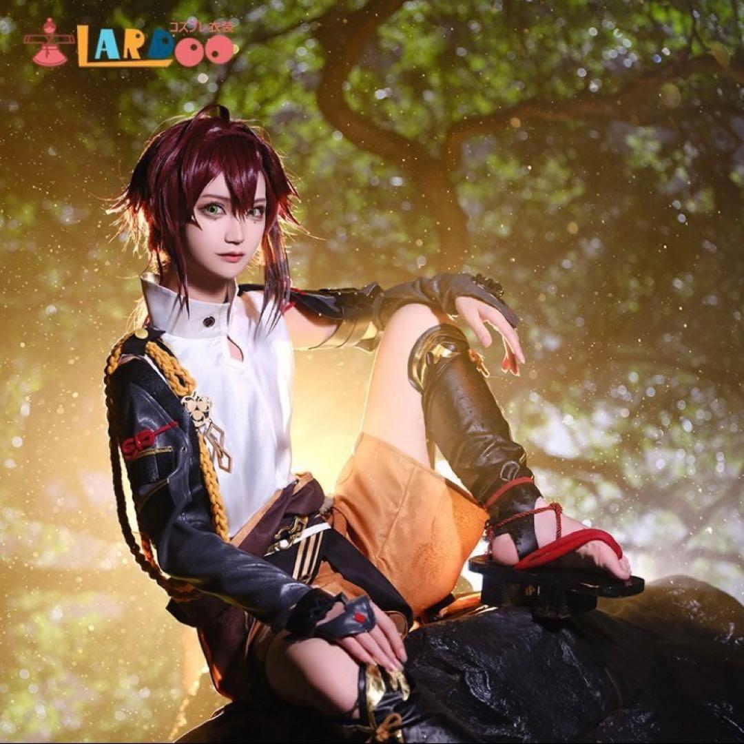 原神 鹿野院平蔵コスプレ衣装/ウィッグ/下駄セット - メルカリ