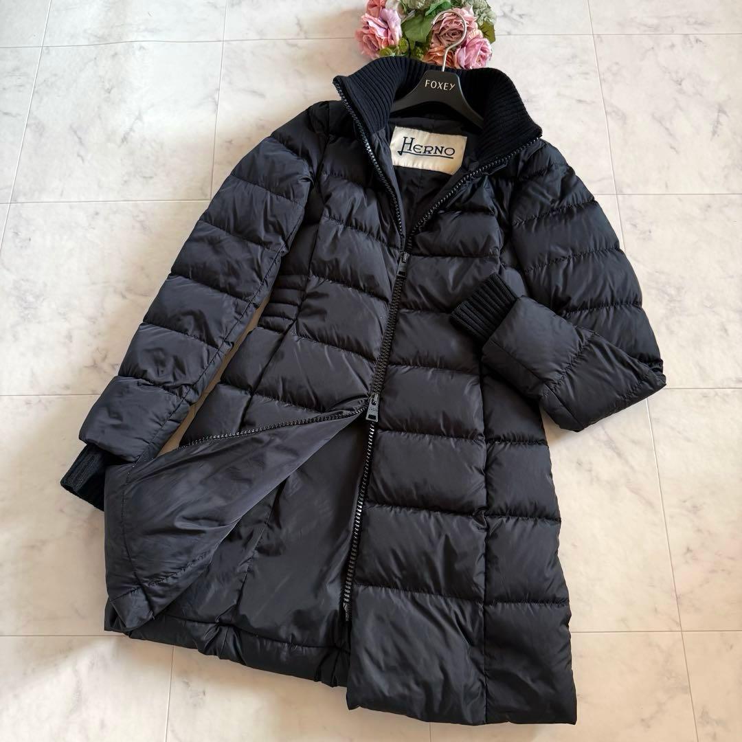 美品★HERNO ポーラーテック リブ切替 ダウンコート ネイビー 38 楽天市場】ヘルノ アウター ダウンジャケット コート コート ポーラー