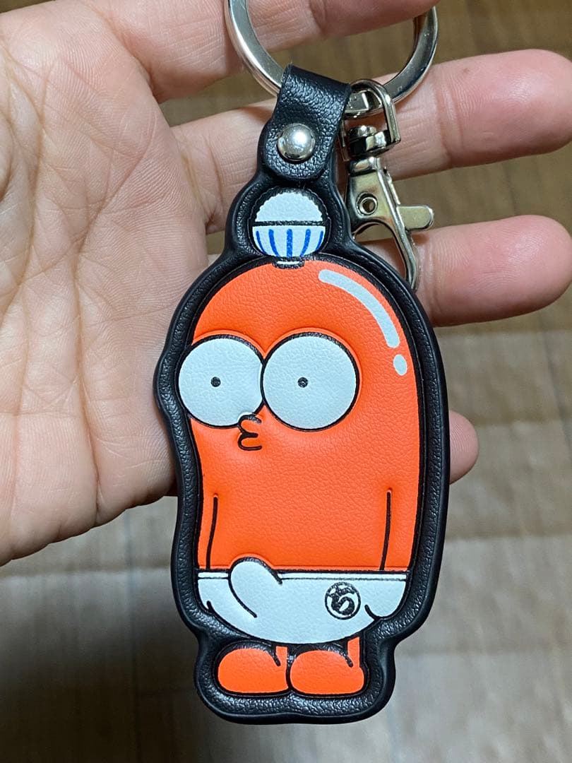 ちんたいこ キーホルダー 博多限定 福岡限定 レザーキーホルダー