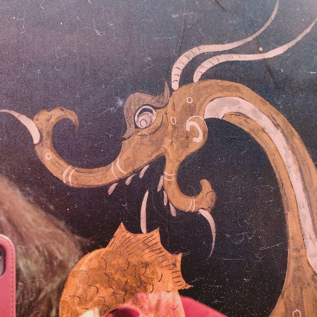 ドラゴン 龍 竜 楚国 漢代 帛画 シルク 絹 中国 骨董品 絵画 額縁 古