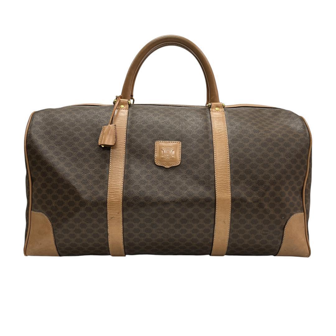 CELINE オールドセリーヌ ボストンバッグ マカダム柄 トリオンフ 旅行