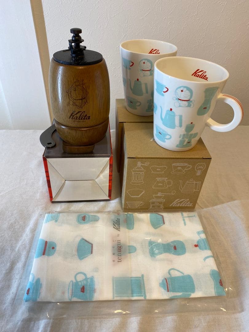 新品⭐︎カリタ ドラえもん ミル マグカップ 手ぬぐい4個セット