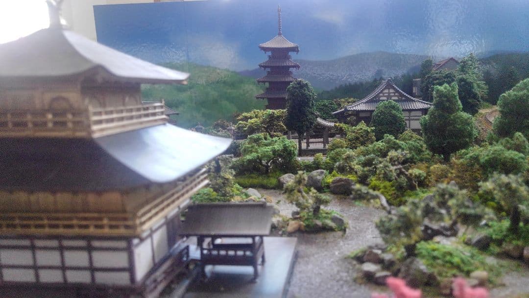 お寺、ジオラマ✨プラモデル✨１/１５０✨ハイクオリティ⚡お寺混合２点情景ジオラマ