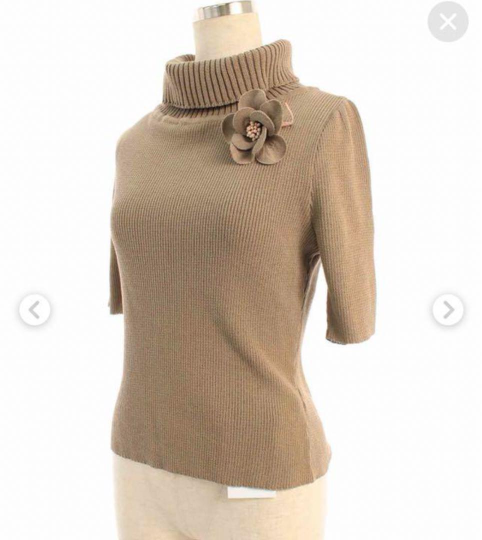 値下げ　エムズグレィシー　ニット　コサージュ付き　新品