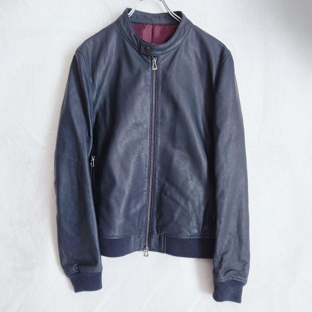 美品】ニコル シングルライダース ラムレザー 羊革 メンズ 48 - メルカリ