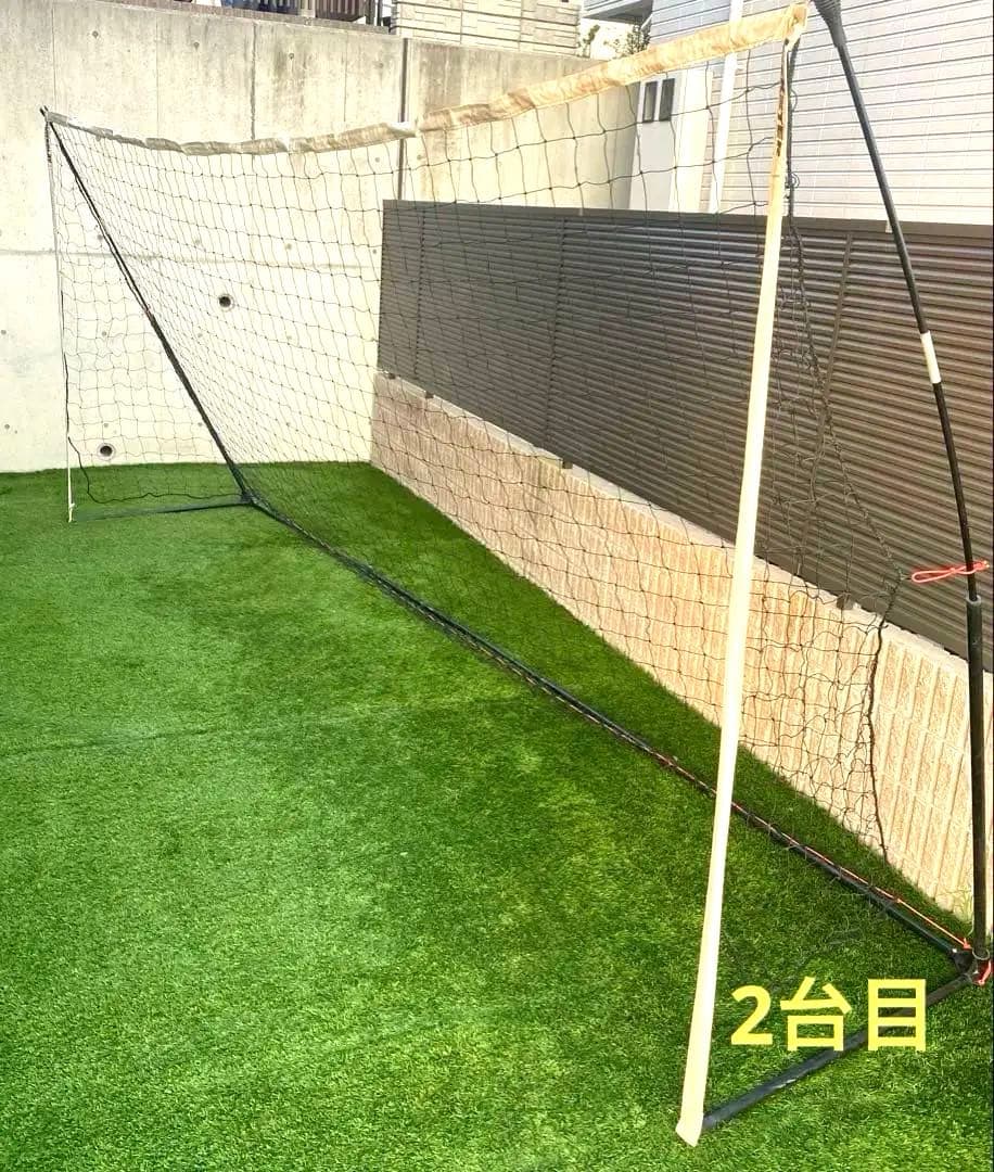 クイックプレイ サッカーゴール 4.9m×2.1m 2台セット 重り袋2個付き
