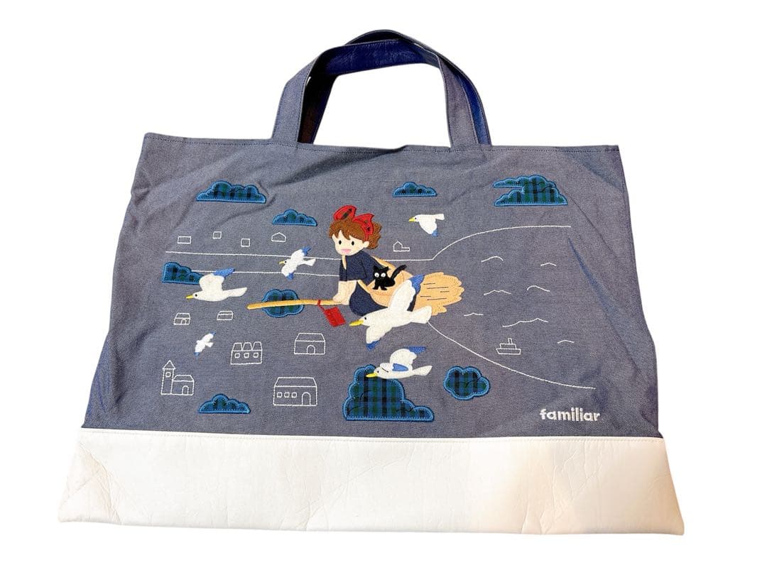 ファミリア　デニムバッグ　ジブリコラボ　魔女の宅急便