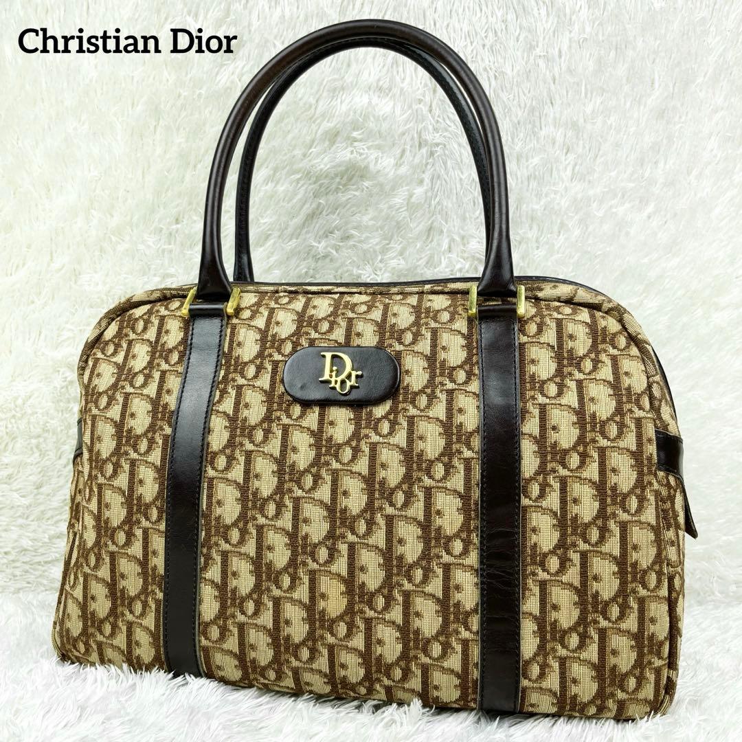【極美品】クリスチャンディオール トロッター ロゴ金具 ボストンバッグ