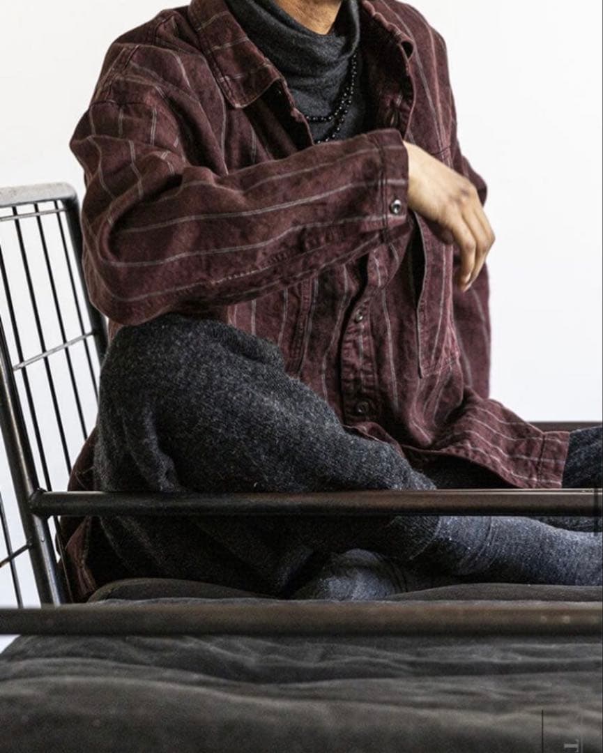 け*ろ様 CONFECT リネンデニム墨染めワークシャツ size4 - メルカリ