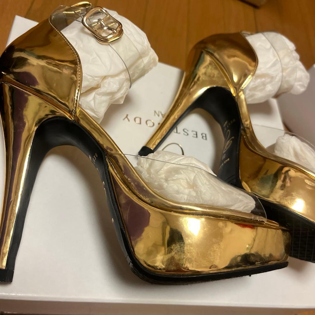 【※1/6までの限定出品】BBJ公式　ハイヒール　ゴールド23cm ベストボディ・ジャパン公式新作ヒール：新色販売のお知らせ‼️ – BEST
