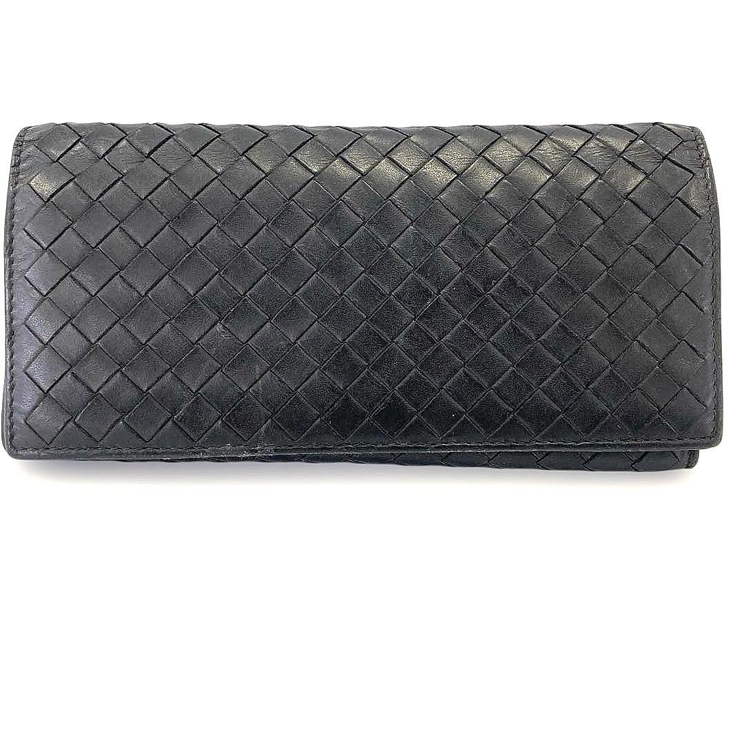 ボッテガヴェネタ　イントレチャート　長財布　ブラック