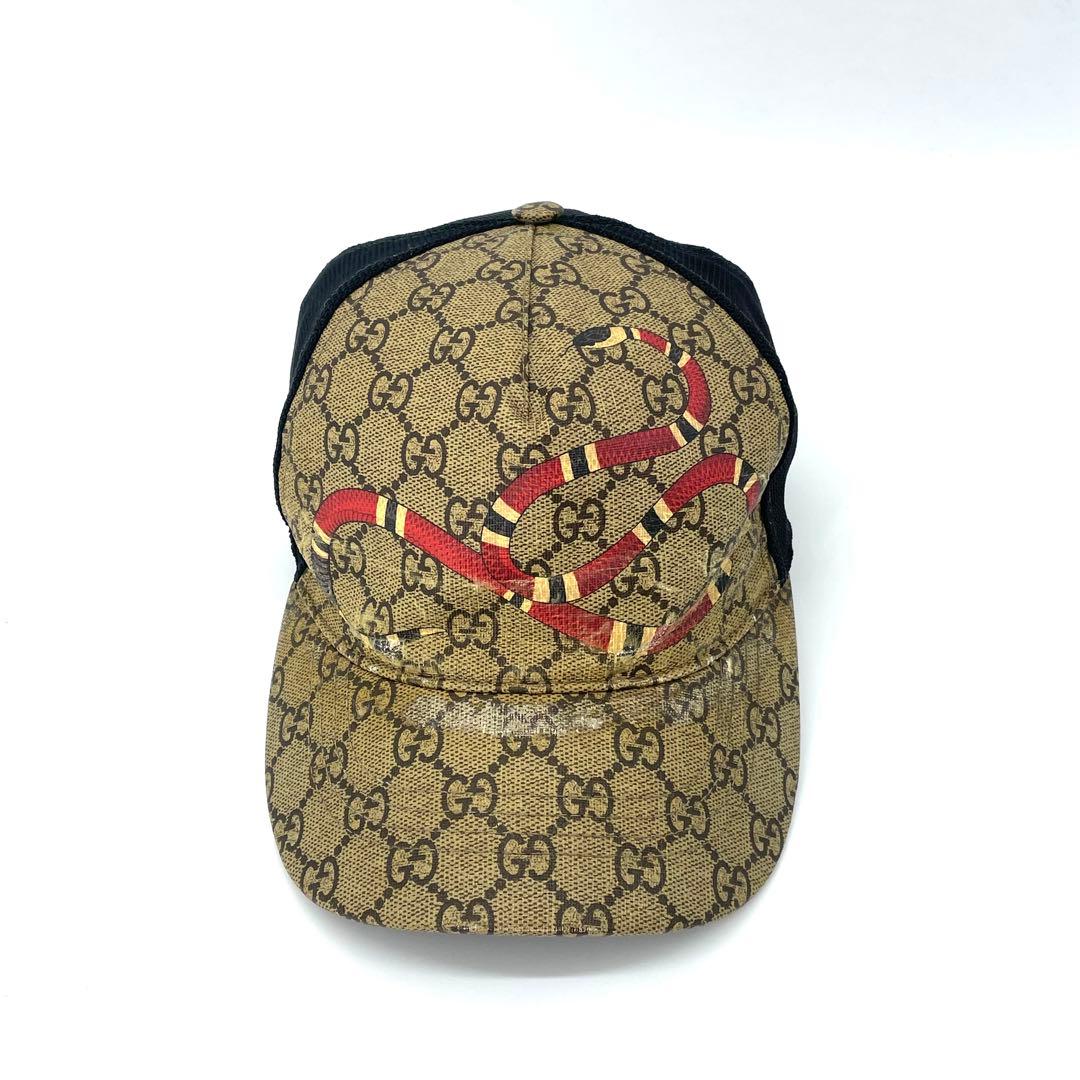 グッチ✨ベースボールキャップ GGスネーク メッシュ 蛇 帽子 シェリー