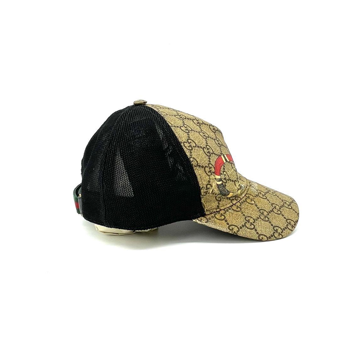 グッチ✨ベースボールキャップ GGスネーク メッシュ 蛇 帽子 シェリー