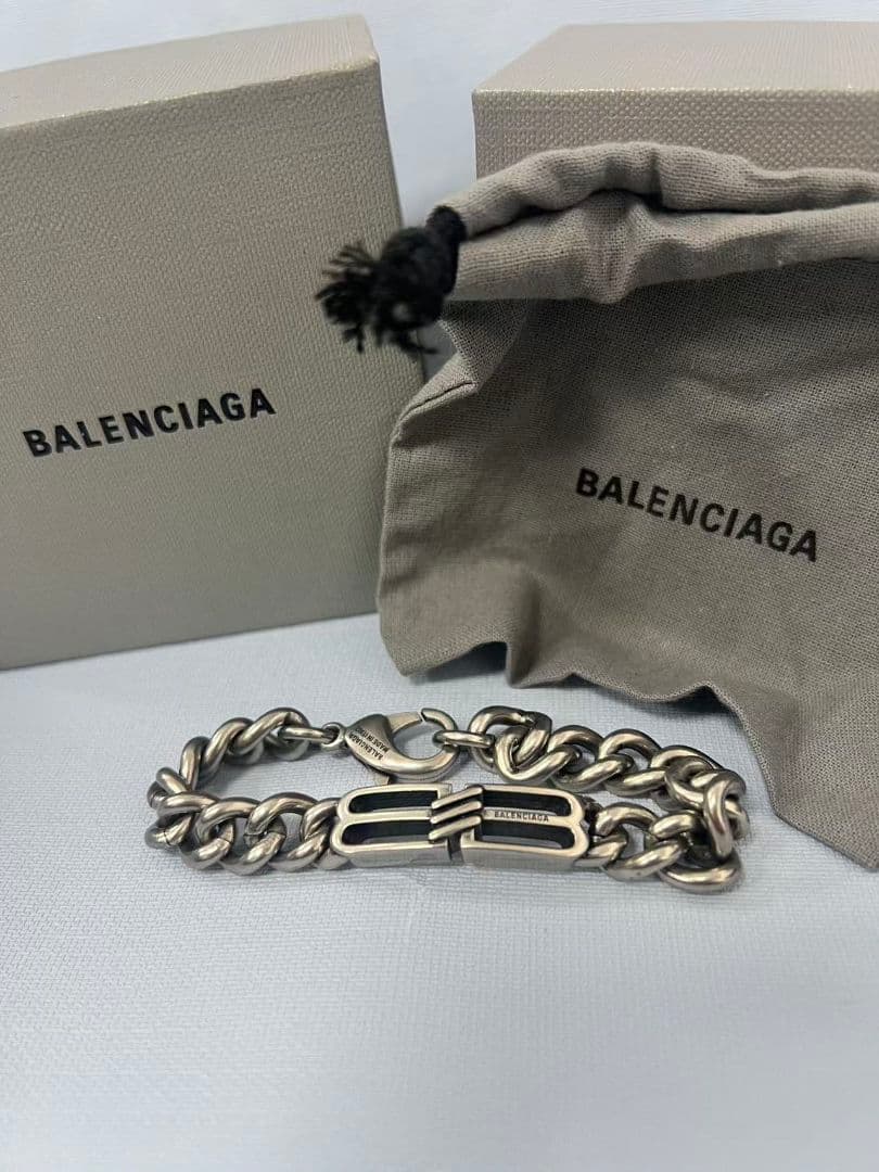 BALENCIAGA バレンシアガ 新品同様 チェーンブレスレット Mサイズ
