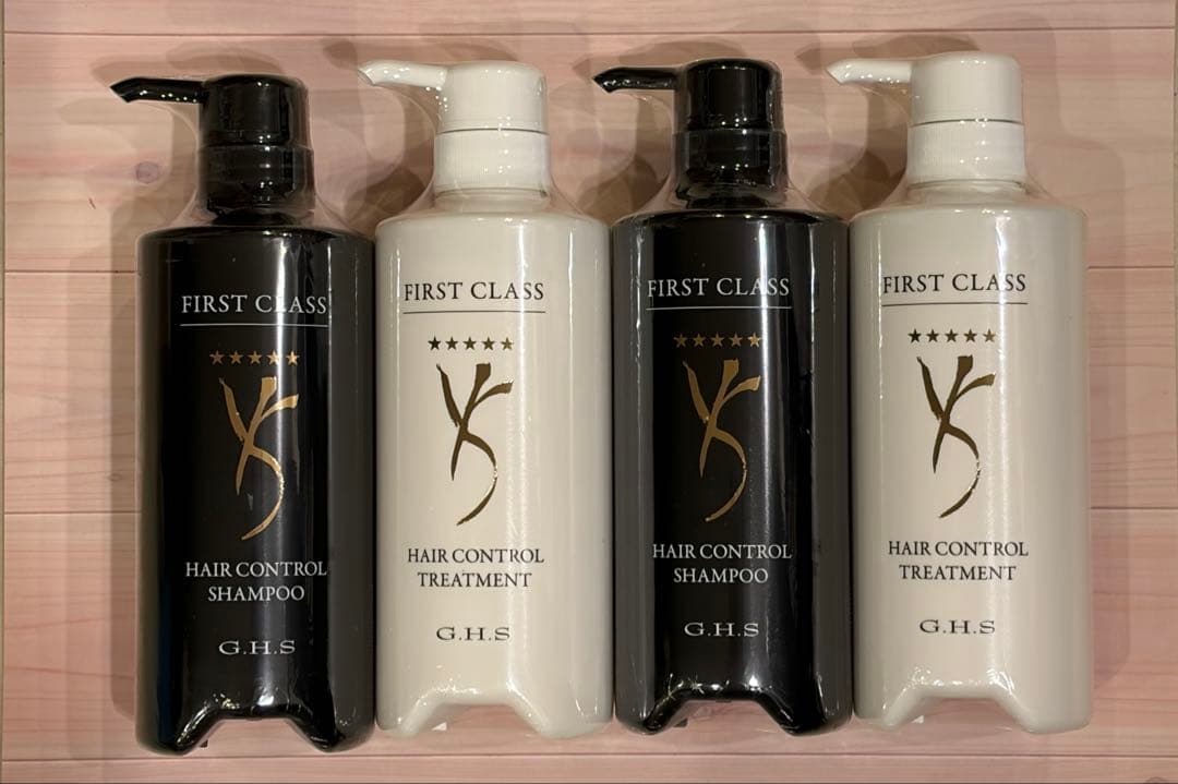 GHSファーストクラスヘアーコントロールシャンプー&トリートメント 計4本 ジーエイチエス 潤いハリツヤ美髪へ導く ファーストクラス ヘアー