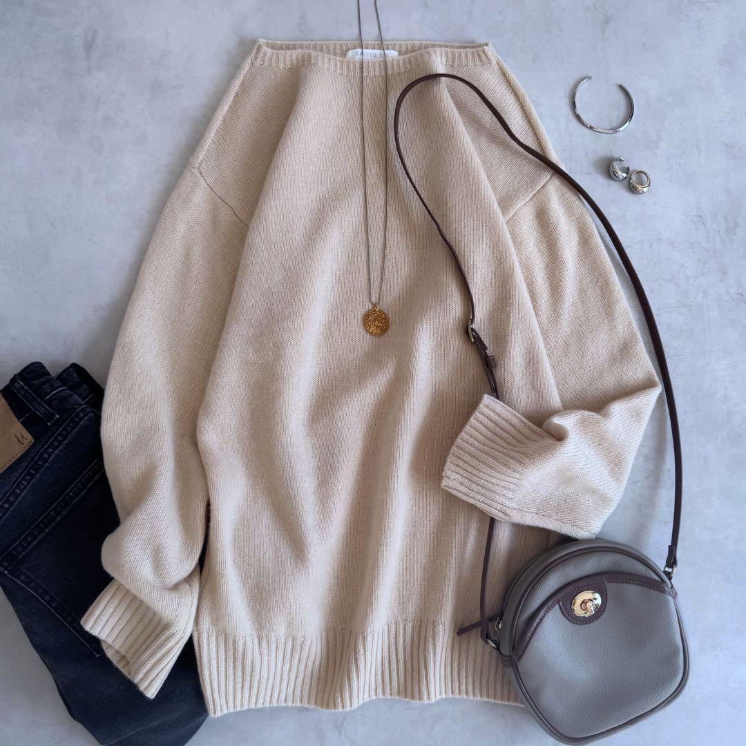 美品▲定価3.5万GALERIE VIE▲カシミヤ100% ニット プルオーバー