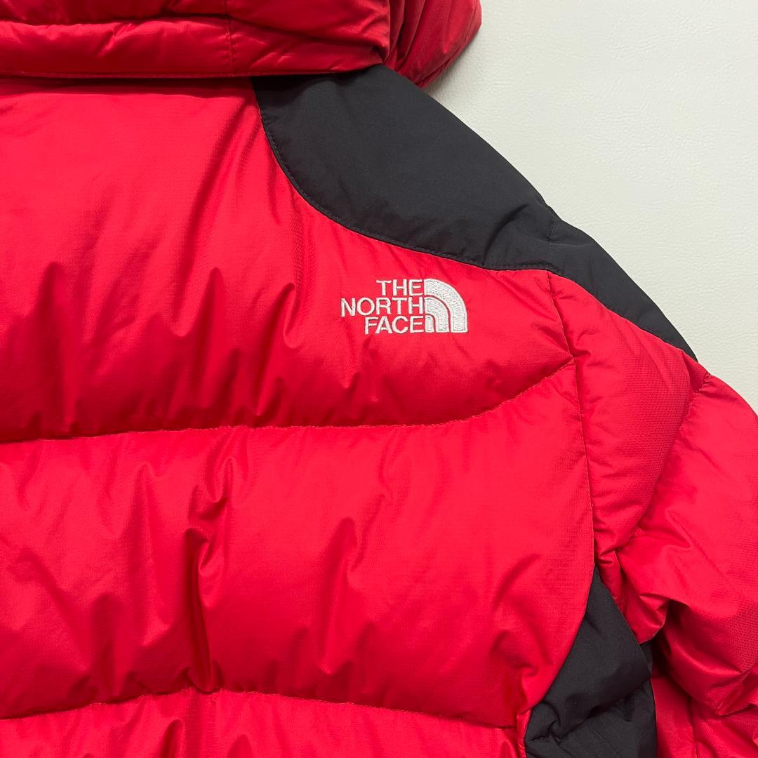 The North Face フード付きダウンジャケット レッド - メルカリ